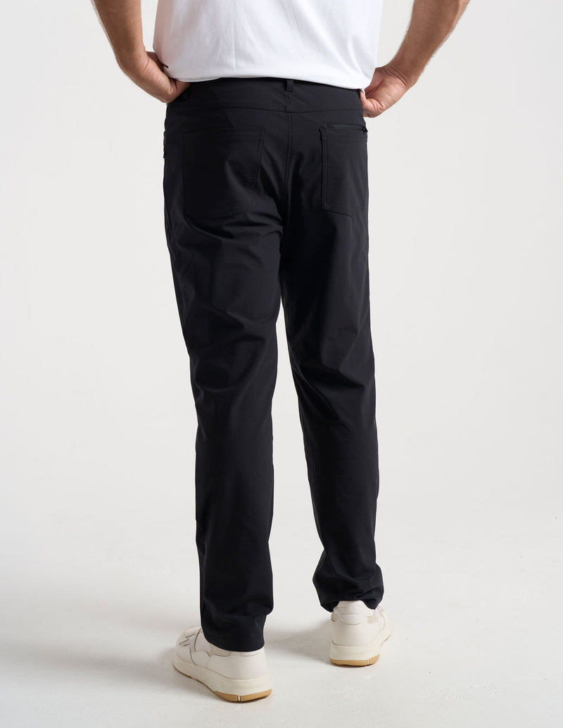 GHØST 5-POCKET PANTS - Mach Black - Relaxed Fit (The Buzzed Gravity)