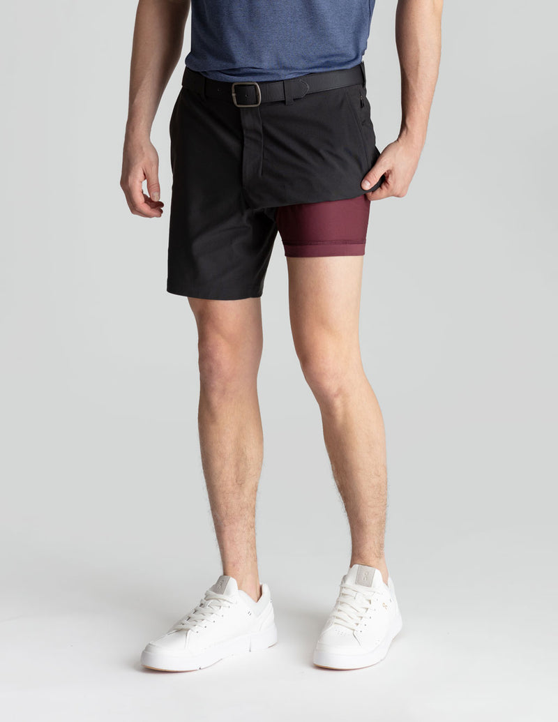 Golf Shorts - Mach Black (The Bethpage Slacks)