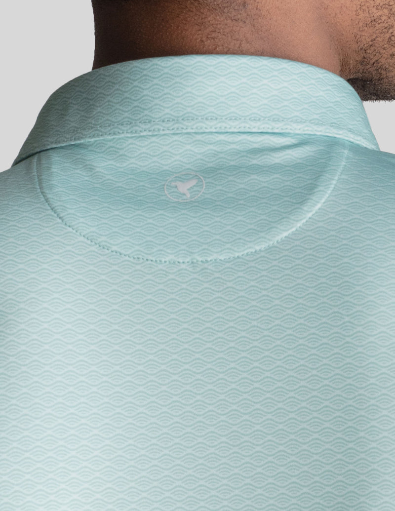 NoFlop Golf Polo - Link Swell Green (The 18th &amp; Aperol)