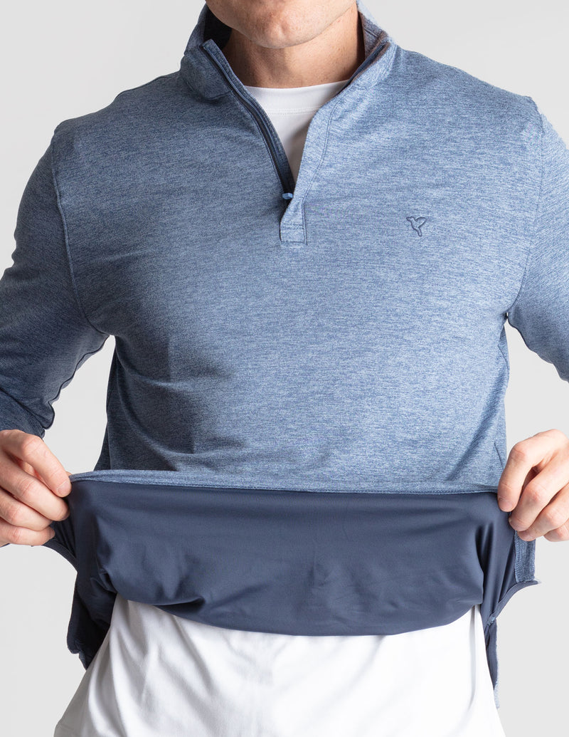 Quarter Zip - Vintage Indigo Heather (The One More Round)