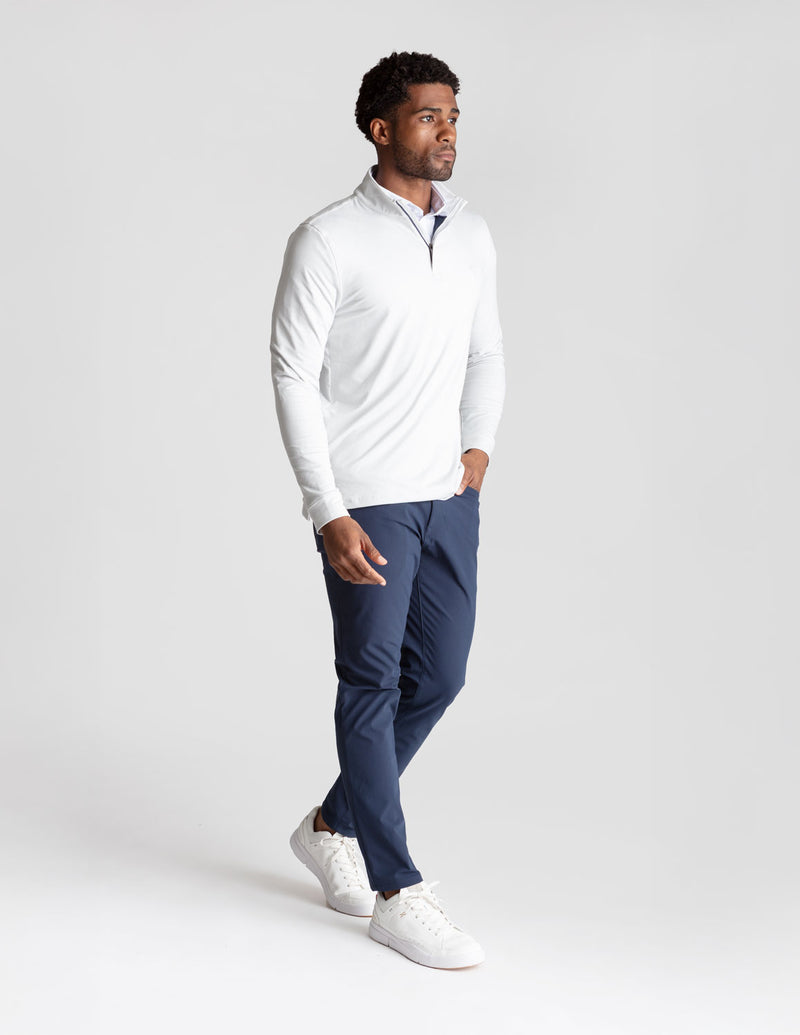 Quarter Zip - Cannon Smoke Heather (The Alamo)