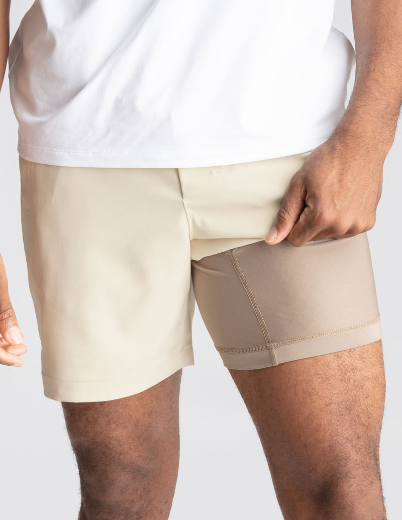 3 in 1 Khaki Shorts - Dublin Stone (The Irish Exits)