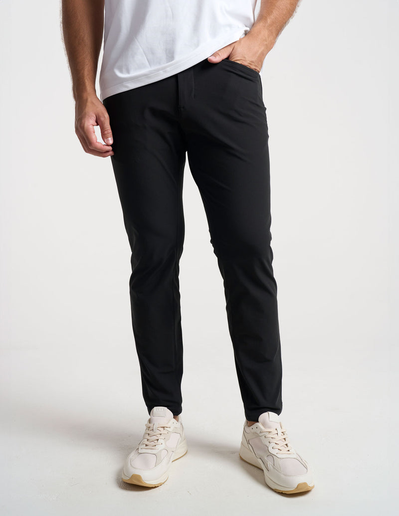 GHØST 5-POCKET PANTS - Mach Black - Slim Fit (The Buzzed Gravity)