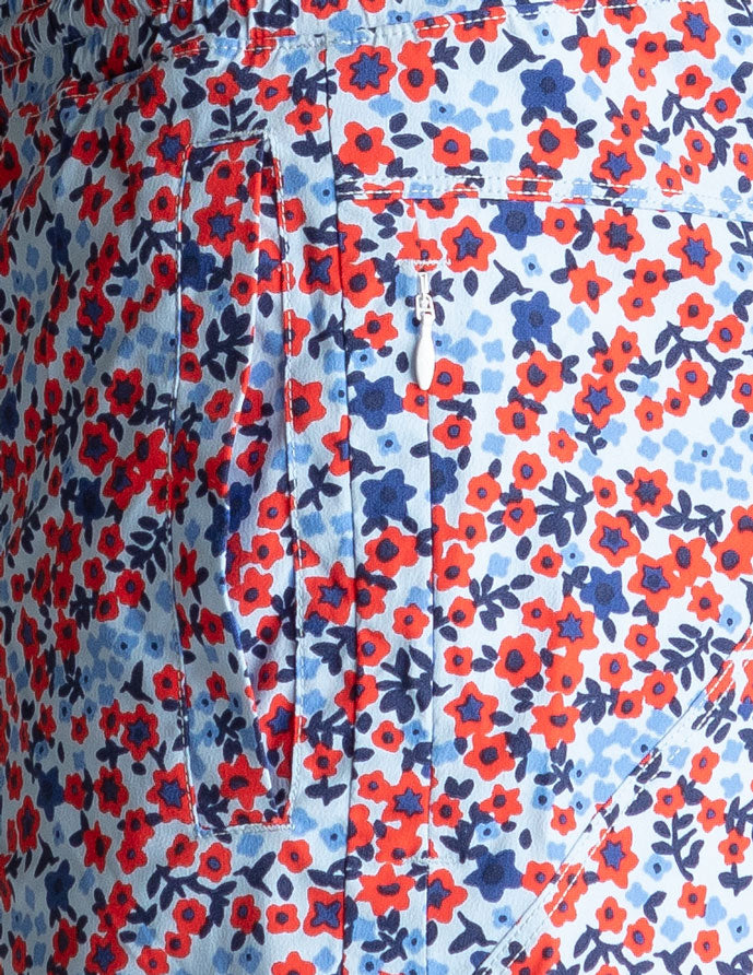 Swim Shorts - Red &amp; Blue Trustaflowers (Yachtstock '77)