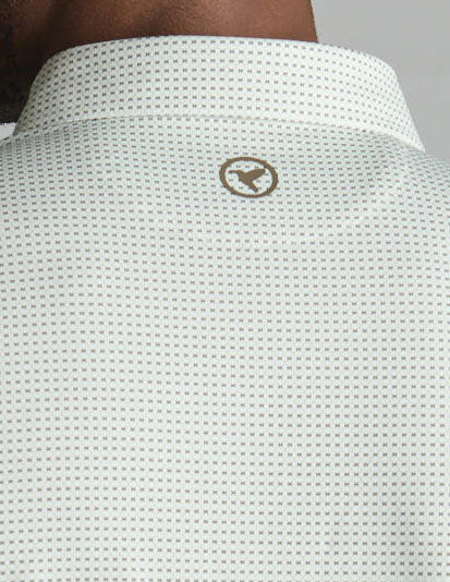 NoFlop Golf Polo - Frontier Beige Bowtie (The Jon Daily)