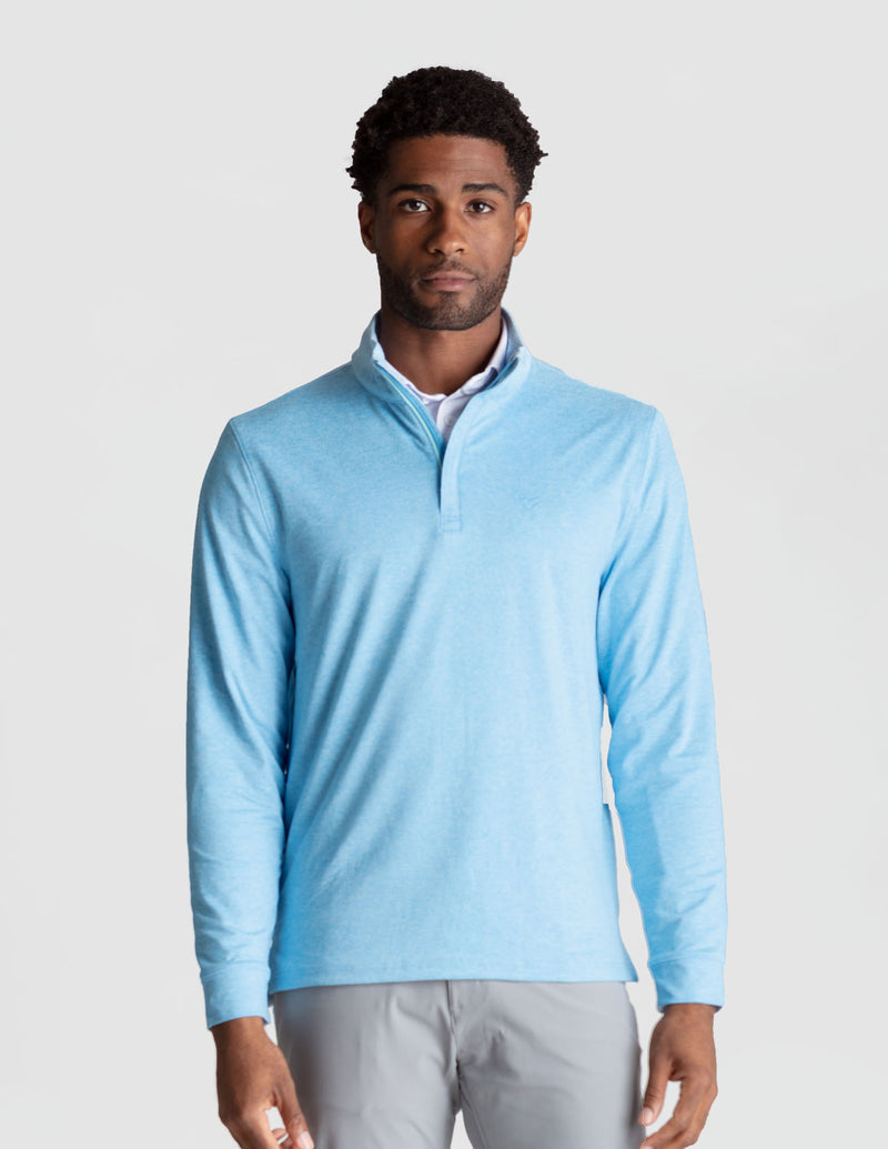 Quarter Zip - Carolina Blue Heather (The Roadie)