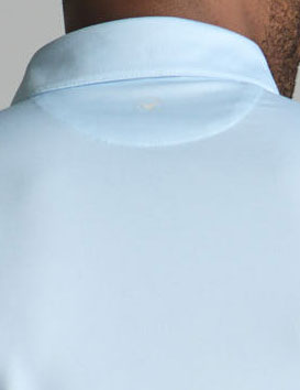 NoFlop Golf Polo - Double Breaker Carolina Blue (Talk Birdie To Me)