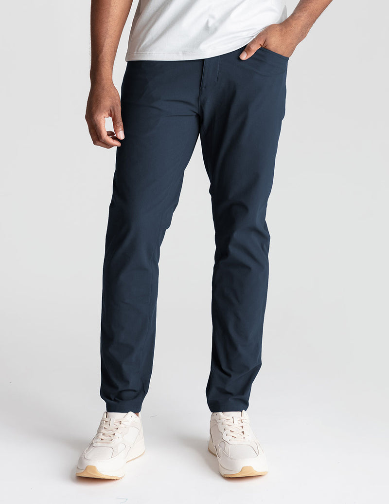 GHØST 5-POCKET PANTS - Signal Navy - Slim Fit (The Apollowned)
