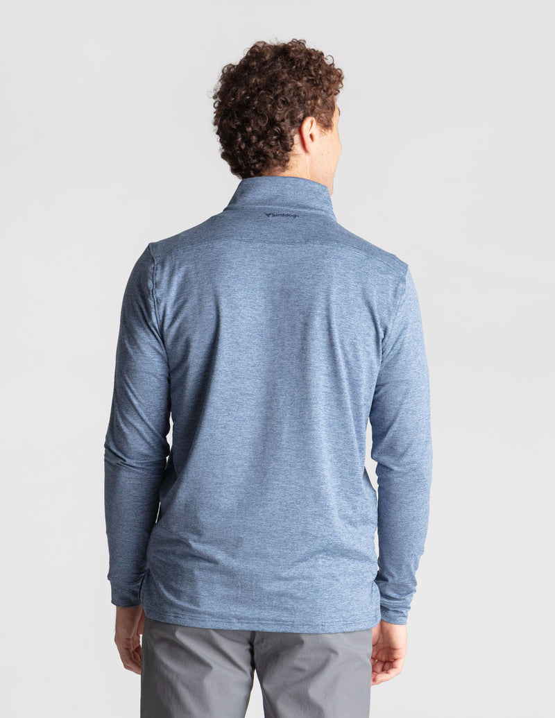 Quarter Zip - Vintage Indigo Heather (The One More Round)