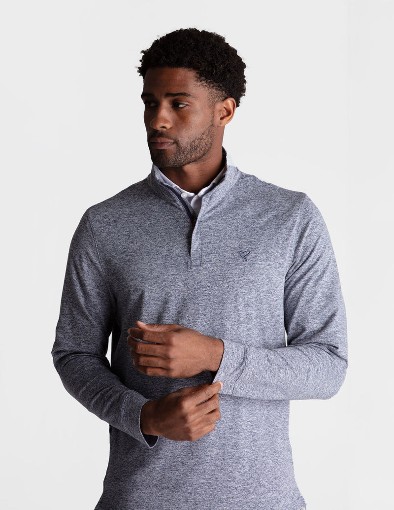 Quarter Zip - Midnight Static Heather (The Last Guy Up)