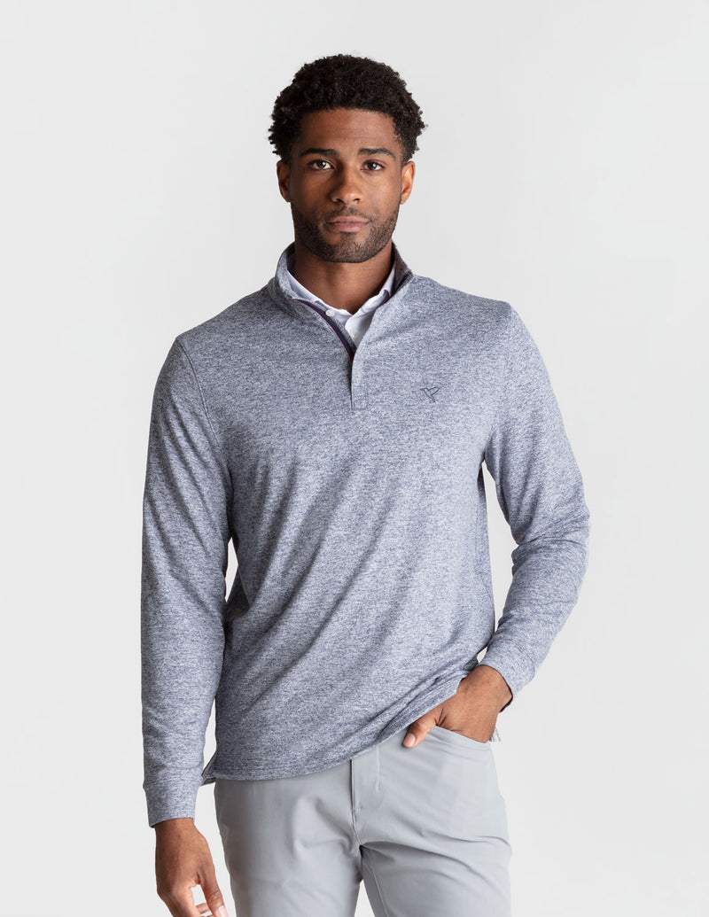 Quarter Zip - Midnight Static Heather (The Last Guy Up)