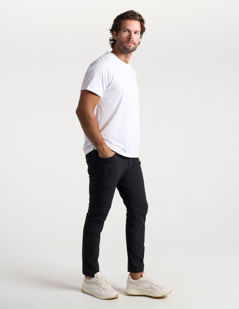 GHØST 5-POCKET PANTS - Mach Black - Slim Fit (The Buzzed Gravity)