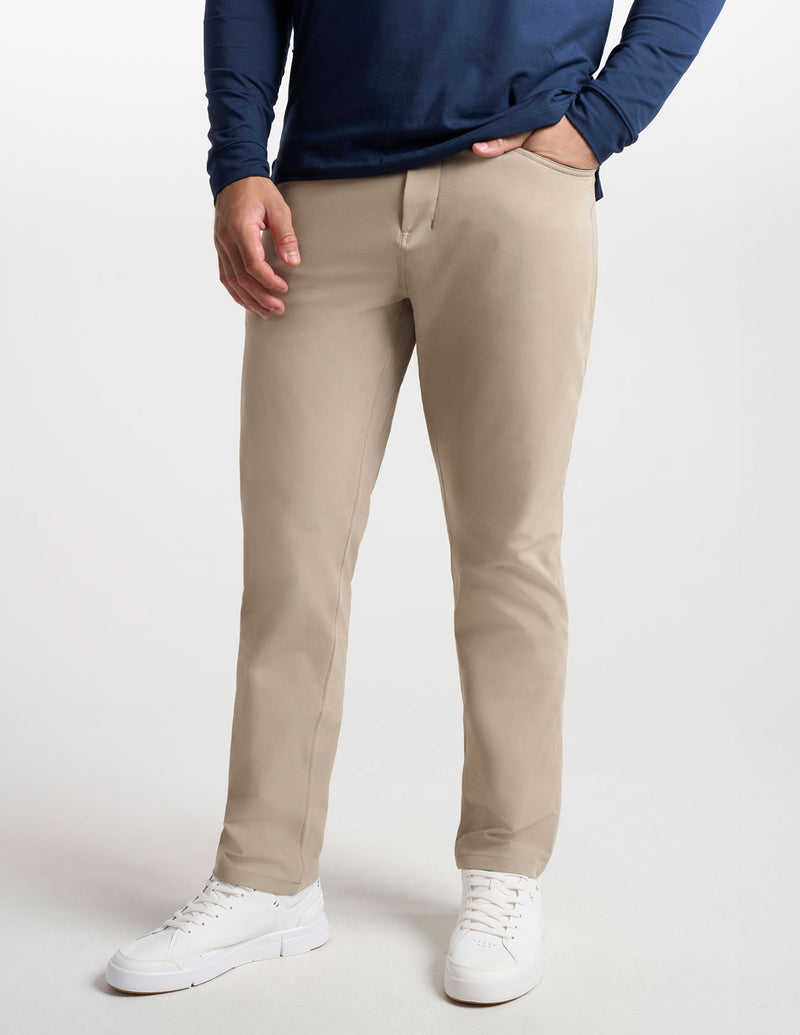 GHØST 5-POCKET PANTS - Stratos Sand - Classic Fit (The Theta Waves)