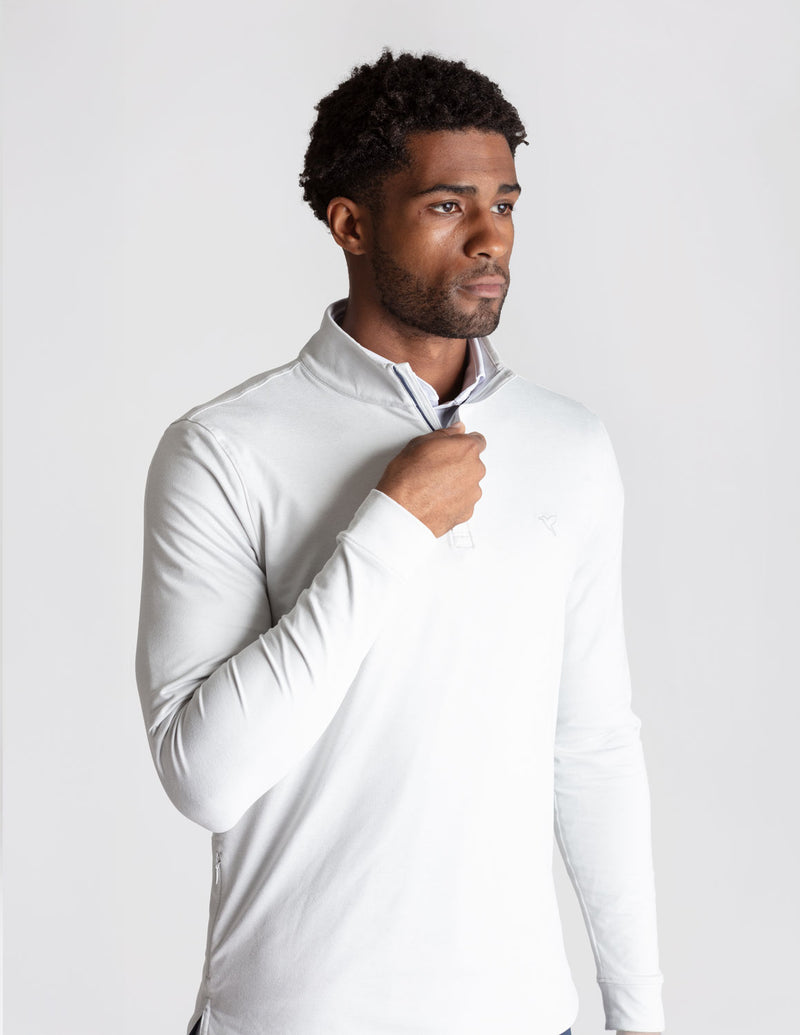 Quarter Zip - Cannon Smoke Heather (The Alamo)
