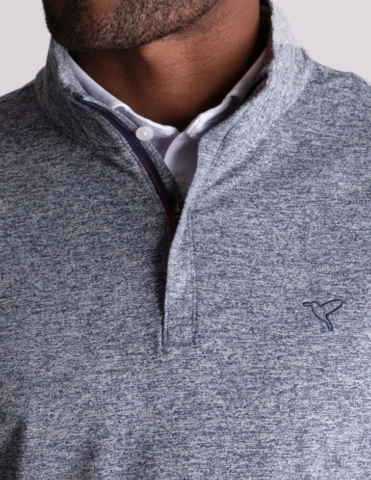 Quarter Zip - Midnight Static Heather (The Last Guy Up)
