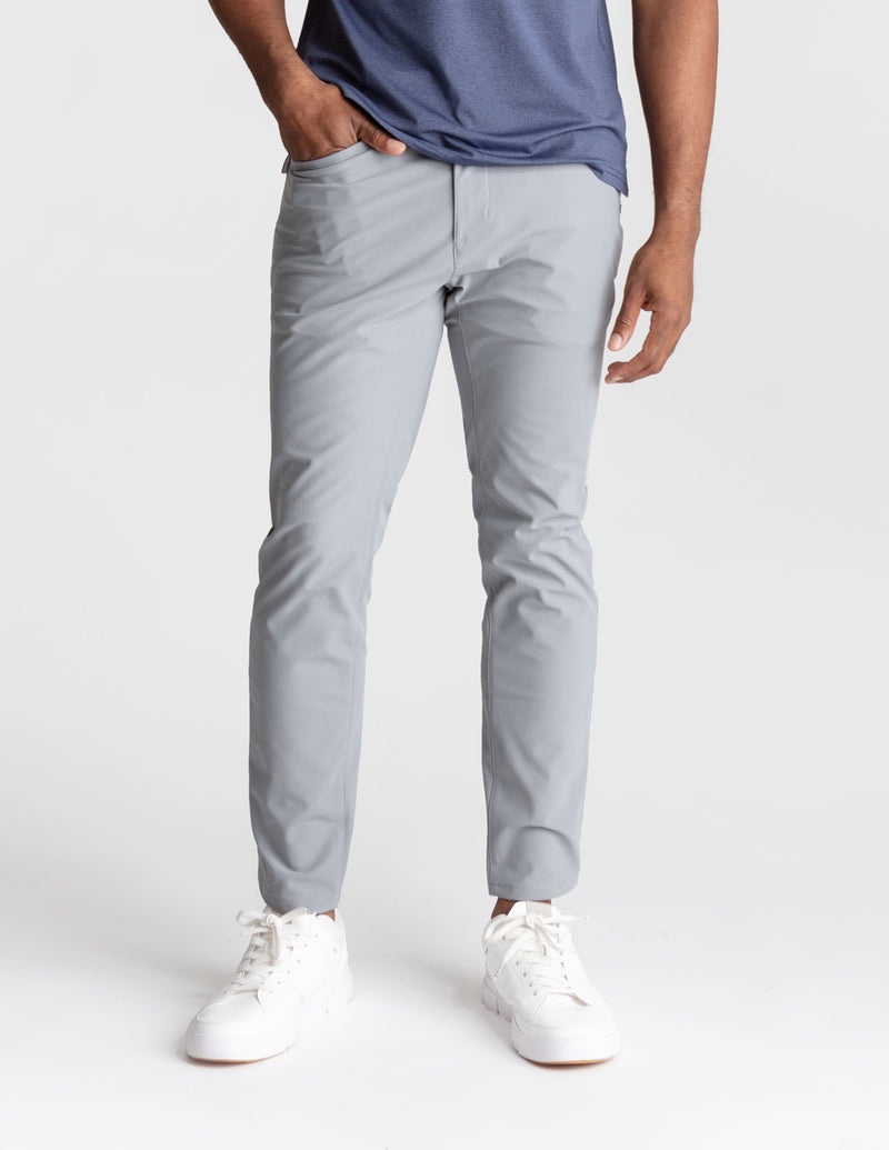 GHØST 5-POCKET PANTS - Grey Glide - Slim Fit (The AeroWeapons)