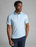 NoFlop Golf Polo - Double Breaker Carolina Blue (Talk Birdie To Me)