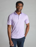 NoFlop Golf Polo - Purple &amp; White Bowtie (Mulligan's Island)