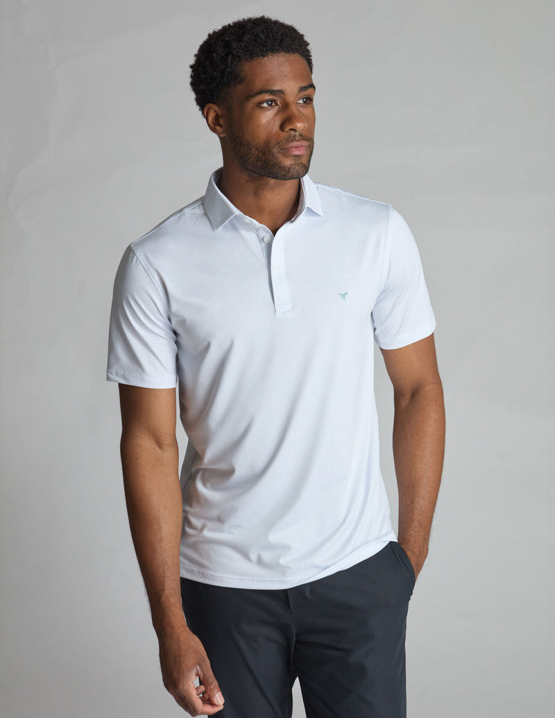 NoFlop Golf Polo - Double Breaker Green (The Arnold Palm Squeezer)