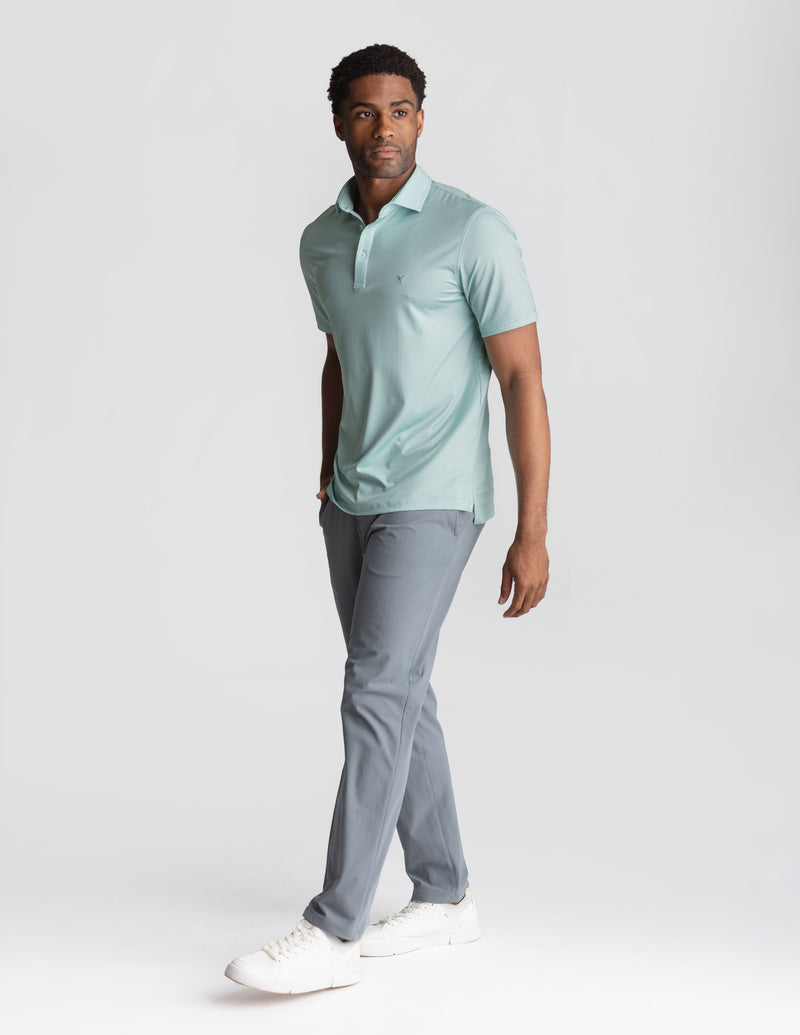 NoFlop Golf Polo - Link Swell Green (The 18th &amp; Aperol)