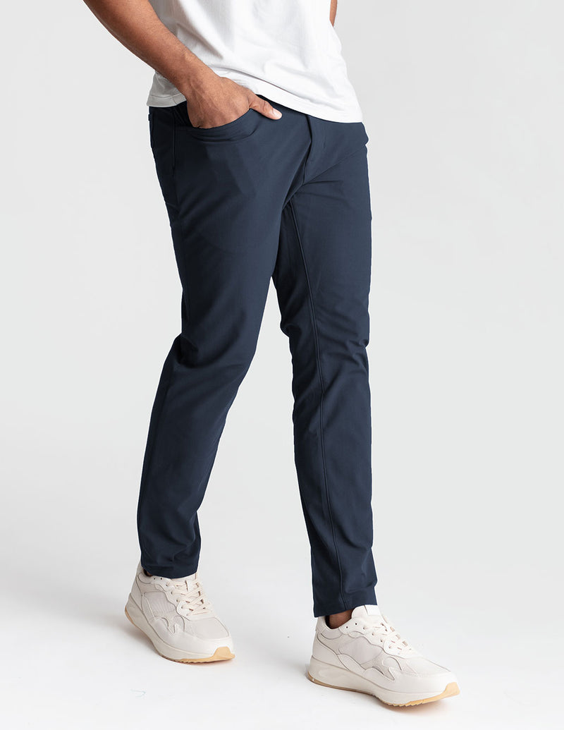 GHØST 5-POCKET PANTS - Signal Navy - Slim Fit (The Apollowned)
