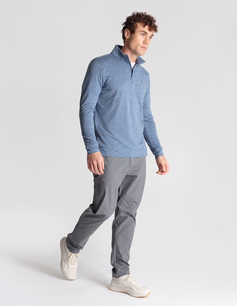 Quarter Zip - Vintage Indigo Heather (The One More Round)