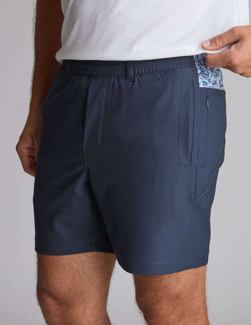 3 in 1 Khaki Shorts - Navy &amp; Hanami Heat (The Roppongi Rockstars)