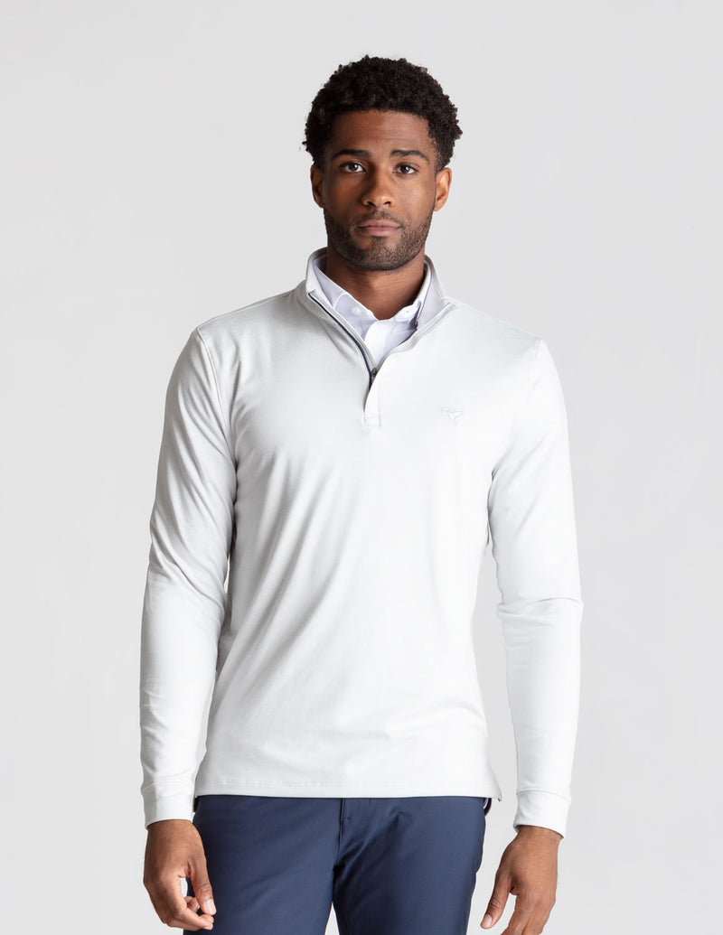 Quarter Zip - Cannon Smoke Heather (The Alamo)