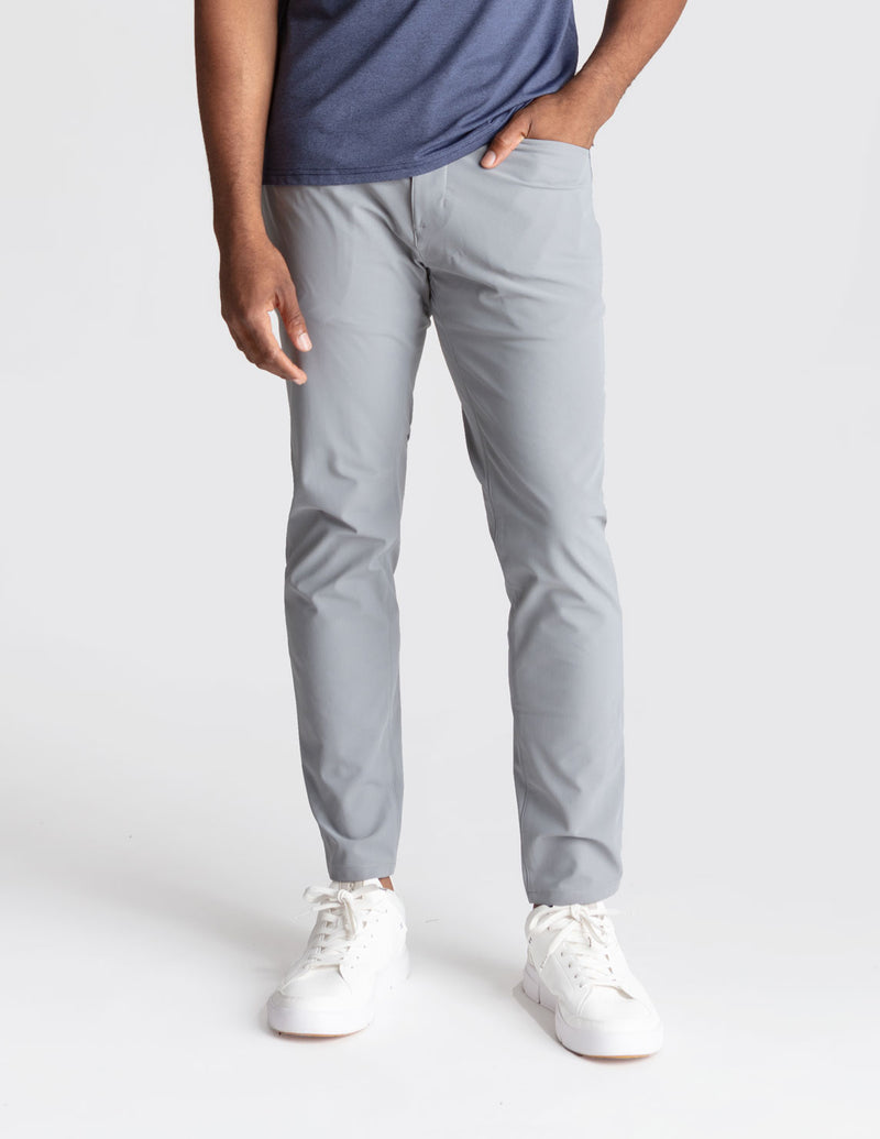GHØST 5-POCKET PANTS - Grey Glide - Slim Fit (The AeroWeapons)